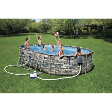 Каркасный бассейн Bestway 56719 (610х366х122 см) с гидромассажем, картриджным фильтром и лестницей