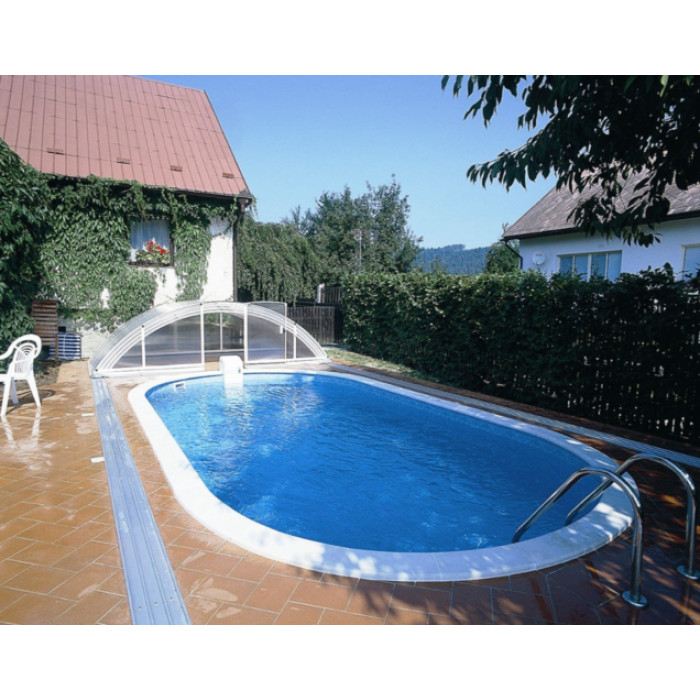 Басейн каркасний 12х6х1.5 м з отворами, для монтажу в ґрунт, IBIZA OVAL 3EXB0426