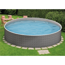 Бассейн каркасный 4.6x1.2 м без фильтра, AZURO 402 DL RATTAN, с отверстиями 3EXB0338
