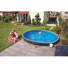 Бассейн каркасный 4.6x1.2 м без фильтра, AZURO 402 DL RATTAN, с отверстиями 3EXB0338