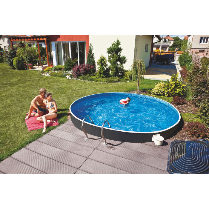 Басейн каркасний 4.6x1.2 м без фільтру, AZURO 402 DL RATTAN , з отворами 3EXB0338