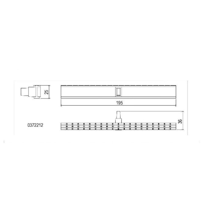 Решетка переливная 195х25мм CLASSICAL DESIGN PG-0372212