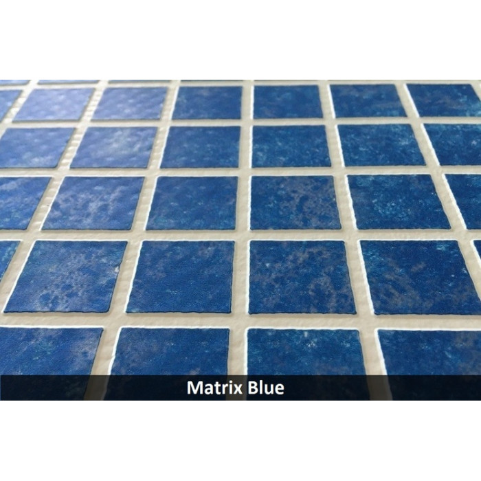 Армована мембрана StoneFlex, синя мозаїка MATRIX BLUE, 1,65 з лаковим покриттям MATRIX BLUE