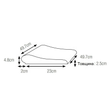 Камень 25 бортовой 50х25, Rustique bullee, тон Pierre 310175
