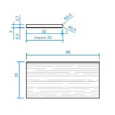 Камень 33 бортовой 66х33х3 см, NOVASCHISTE, тон Gris 310297