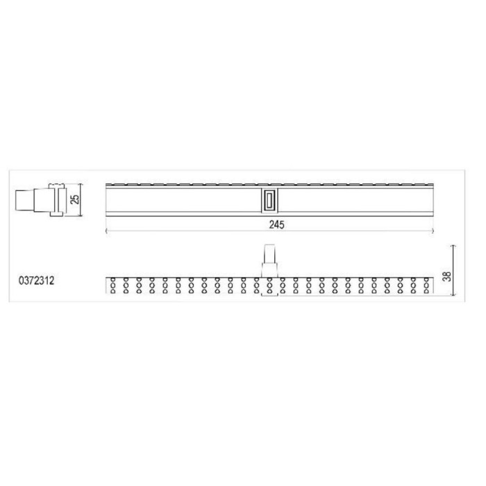 Решетка переливная 245х25мм CLASSICAL DESIGN PG-0372312