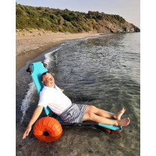 Пляжное кресло-шезлонг на 3 колеса + подлокотники и ремень безопасности Beachstar 1514.3