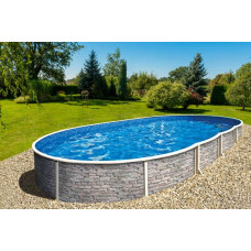 Бассейн каркасный 5.5х3.7х1.2м без фильтра, AZURO 404 DL STONE, с отверстиями 3EXB0334