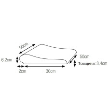 Камень 32 бортовой 50х32, Rustique bullee, тон Pierre 310123