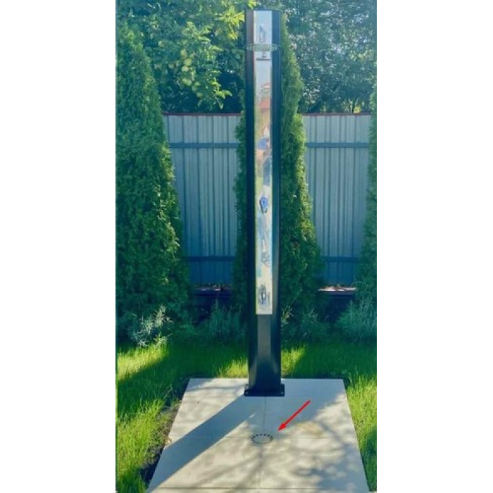 Піддон для душа "4 секції" 50х50х3-1.7см, Rustique bulle, тон Pierre 310837