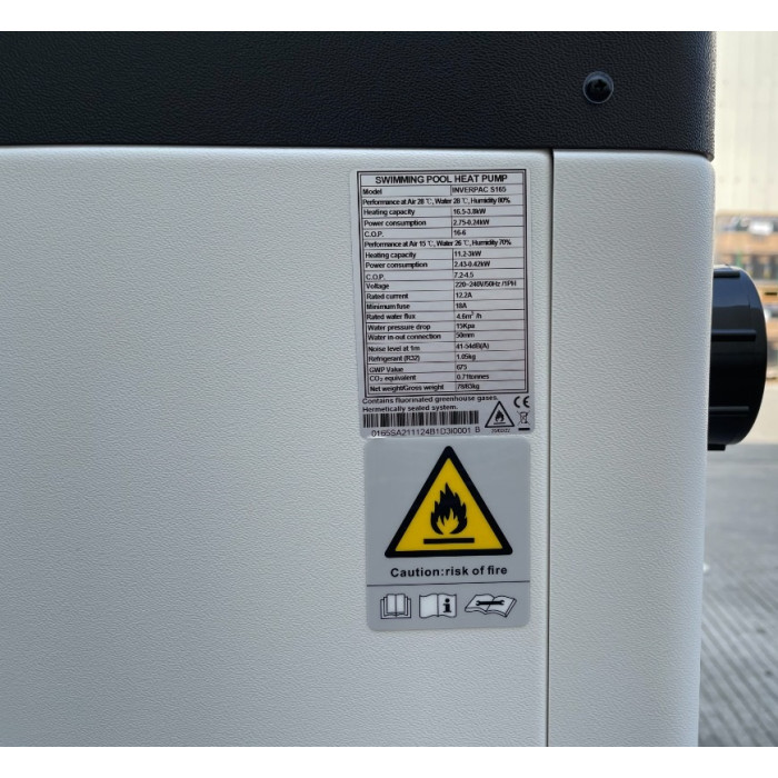Тепловий насос інвертор 16.5-3.8кВт (25-85 м3, WiFi), INVERPAC Elite INVERPAC S165
