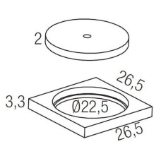 Крышка скиммера Pierra 26.5х26.5х3.5см, Rustique bulle, тон Gris 310792