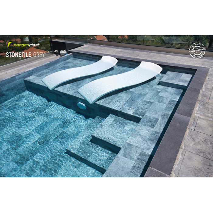 Мембрана StoneTile Grey плитка 40х20 см, 1.65м армированная с лаковым покрытием 327198043001