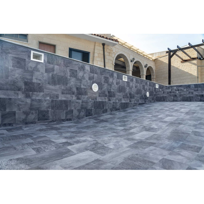Мембрана StoneTile Grey плитка 40х20 см, 1.65м армированная с лаковым покрытием 327198043001