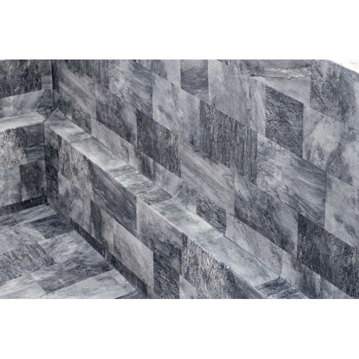 Мембрана StoneTile Grey плитка 40х20 см, 1.65м армированная с лаковым покрытием 327198043001