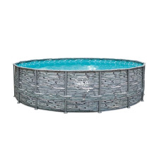 Бассейн каркасный 4.88х1.22 м без фильтра, AZURO SWING Stone design 3EXB0602
