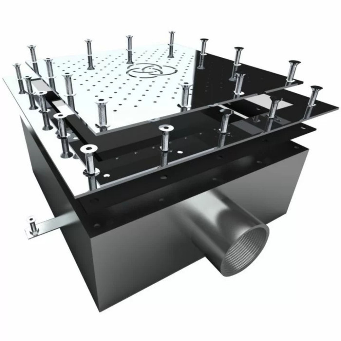 Плато аеромасажне Aquaviva AISI 304, (300х300 мм) під лайнер 2", квадрат