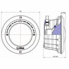 Корпус прожектора Emaux PAR56 NP300-P (без лампи), латунні вставки