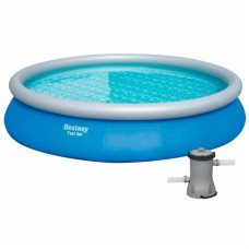 Надувний басейн Bestway 57313 (457х84 см) з картриджним фільтром, Blue