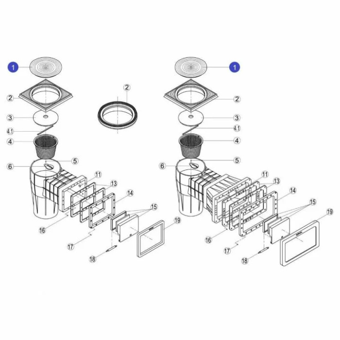 Кришка скімера і авт. регул. рівня води RGP Kripsol RSK010R/R1230010.0 (RSKI0001.00R)