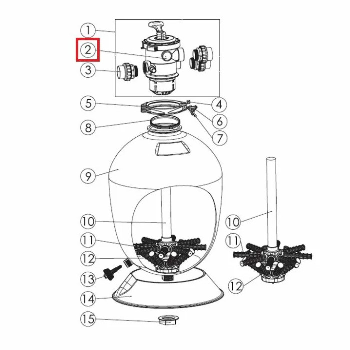 Манометр Aquaviva 100PSI сталевий, верхній