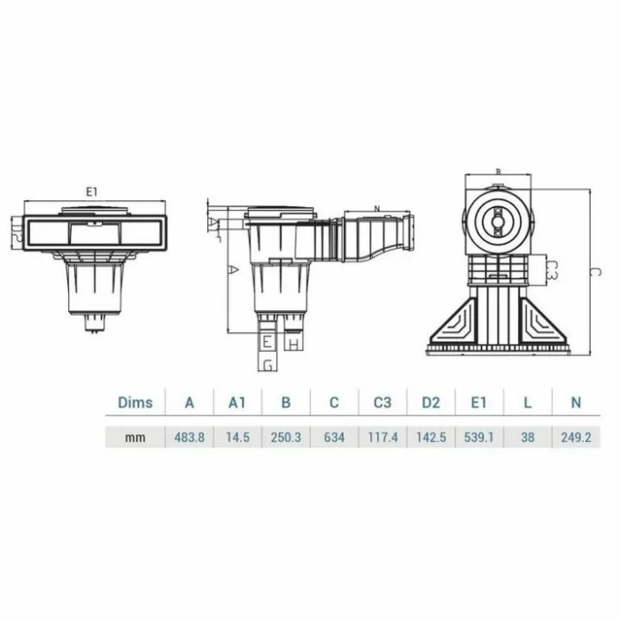 Скімер Hayward 3139 Mirror