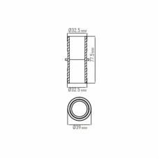 З'єднувач шланга Emaux 91609008, клейовий (32х32 мм)