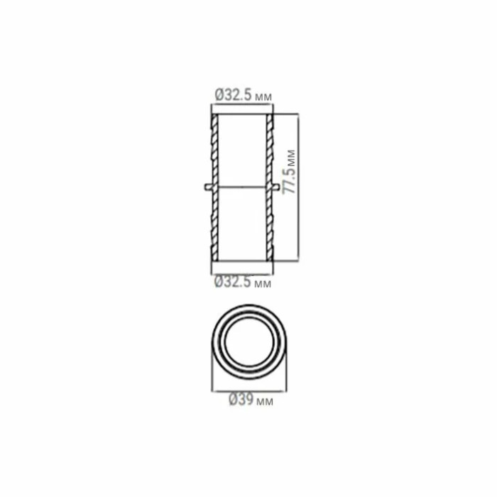 З'єднувач шланга Emaux 91609008, клейовий (32х32 мм)