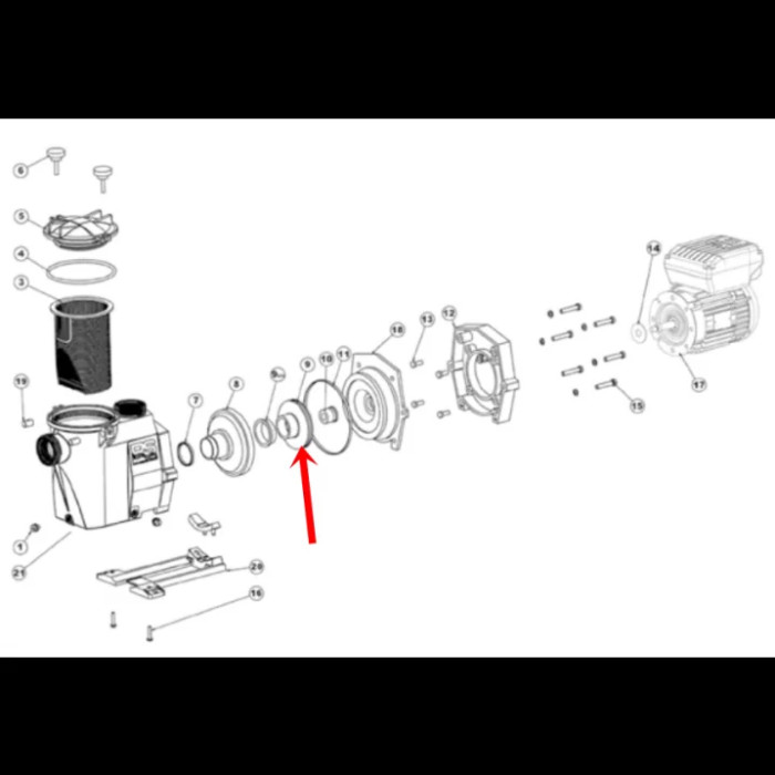 Крильчатка насоса Hayward RS3016, 1.5 НР (SPX3016CE)