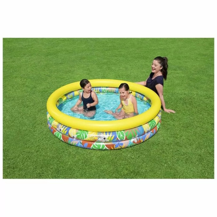 Дитячий надувний басейн Bestway 51203 (168x38 см) Квітковий рай