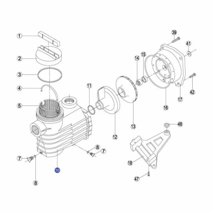Корпус насоса Kripsol EP - Rep 100.A / RBH0010.04R (RPUM0010.04R)