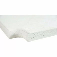 Кутовий копінговий камінь Aquazone Tuff 250x300x50-25 мм, білий (пористий)