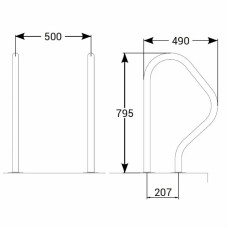 Поручень для басейну Hayward PD1 HF для сходів IDP AISI-316