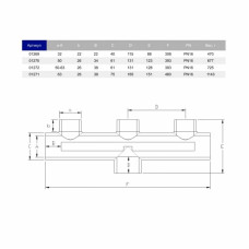 Колектор ПВХ Т Hidroten 1001269, d32 мм