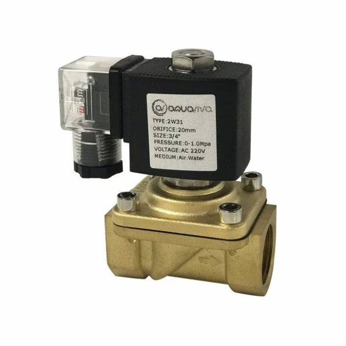 Клапан соленоїдний Aquaviva 2W31 (DN15-1/2) d20 мм