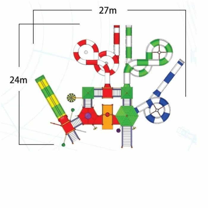 Комплекс водных горок Arihant WAPS 7A (27.0х24.0 м)