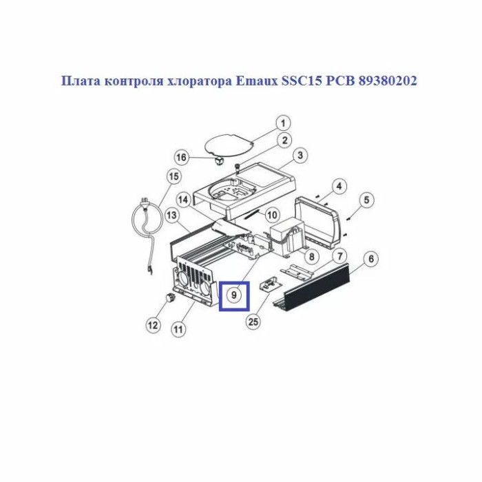 Плата контролю хлоратора Emaux SSC15 PCB 89380202