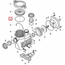 Ущільнююче кільце кришки префільтра насоса Hayward K-FLO (RPUM0003.09R)