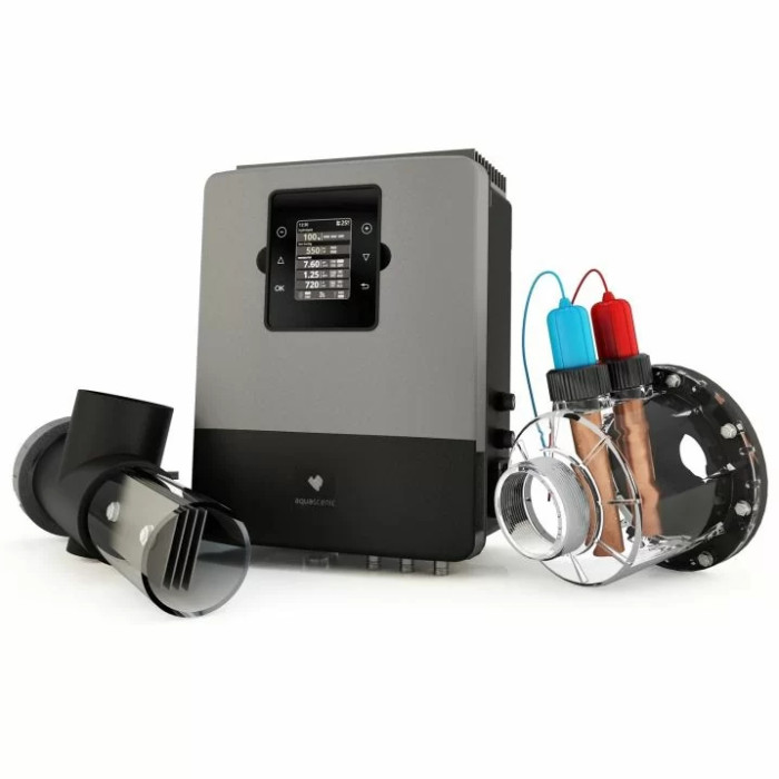Система знезараження Hayward Aquascenic HD3 (200 м3), Гідроліз + Іонізація Cu/Ag