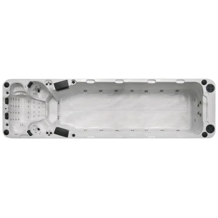 Плавальний SPA басейн Passion Spas Aquatic 6 (780x228x155 см), Сріблясто-білий
