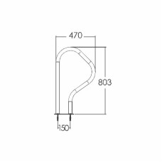 Поручень для басейну Emaux ARB-F, AISI-316