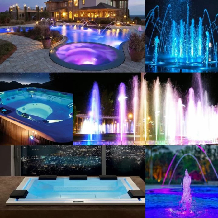 Прожектор компактний світлодіодний Aquaviva 028 99LED (6 Вт) RGB + закладна