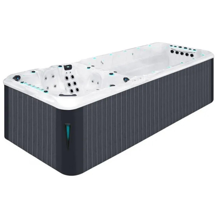 Плавальний SPA басейн Passion Spas Vitality (708x225x126 см), Сріблясто-білий