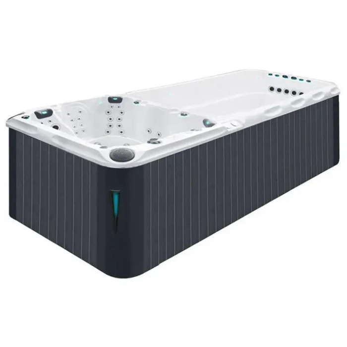 Плавальний SPA басейн Passion Spas Dynamic Deep (590x227x155 см), Сріблясто-білий