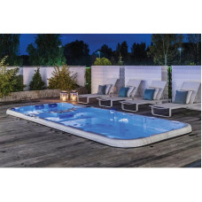 Плавальний SPA басейн Passion Spas Dynamic Deep (590x227x155 см), Сріблясто-білий