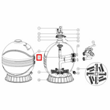 Дюзова коробка в комплекті з трубою для Emaux MFS24 89012603