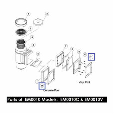Лицьова рамка скімера EMAUX Standard EM0010 01051049