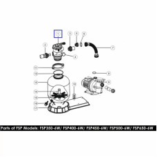 Кран чотириходовий Emaux MPV 05 88281205B (1.5'', верхнє підключення)