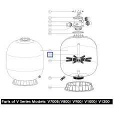 Дюзова коробка в комплекті з трубою для фільтра Emaux V700B (89010611)