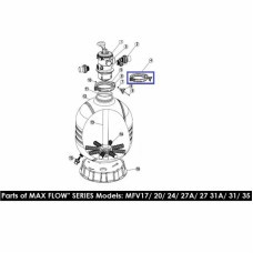 Хомут кріплення 6-позиційний кран для фільтрів Emaux серії MFV 89012512